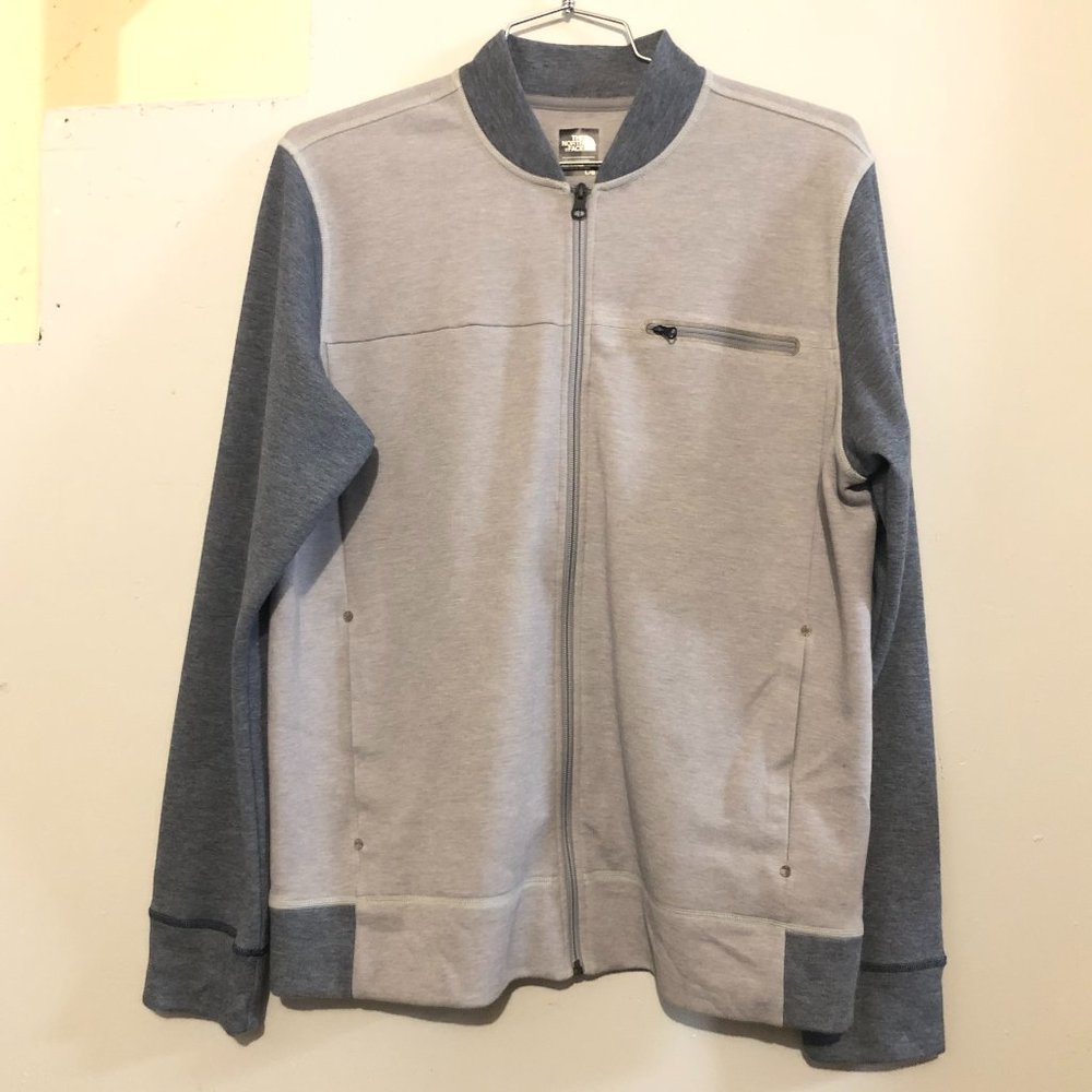 The North Face, zip up lightweight jacket, two-tone grey, mens size large